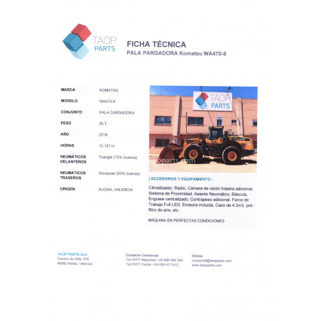 WA470-8 Komatsu Wheel...