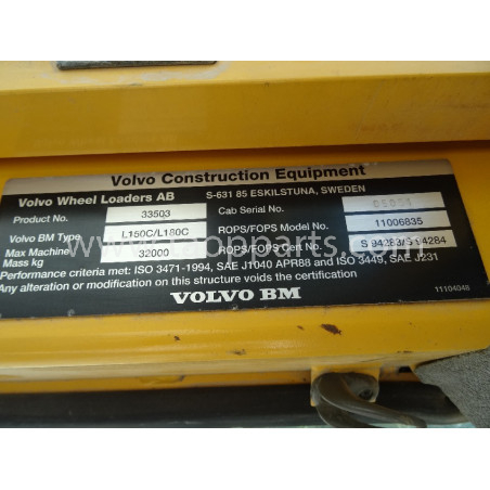 used Cab 33503 for Volvo...