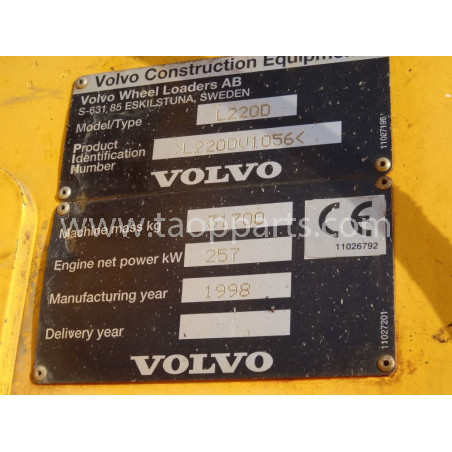 Pale gommate Volvo L220D...