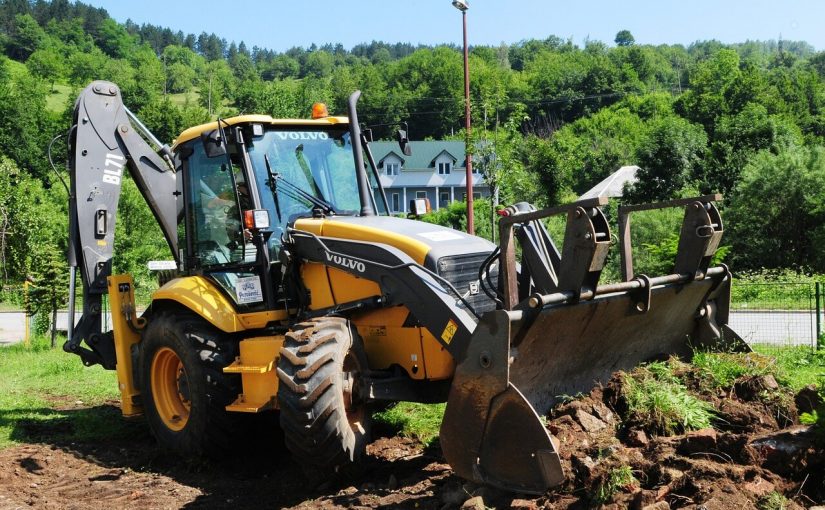 Backhoe Volvo working