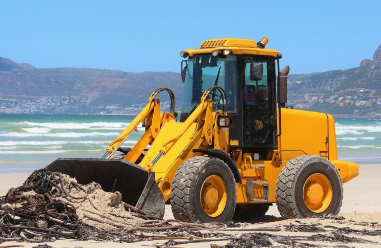 yellow excavator